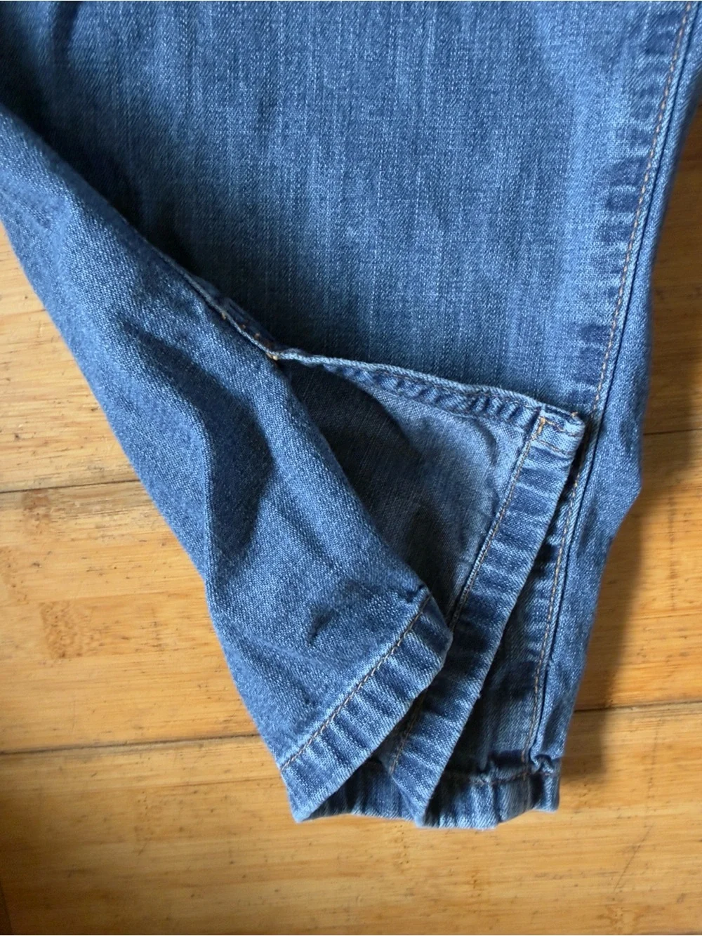 Drawstring Chambray Pull On Pants